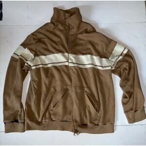 Vintage Oshman’s sportswear brown zip up sweater jacket XL